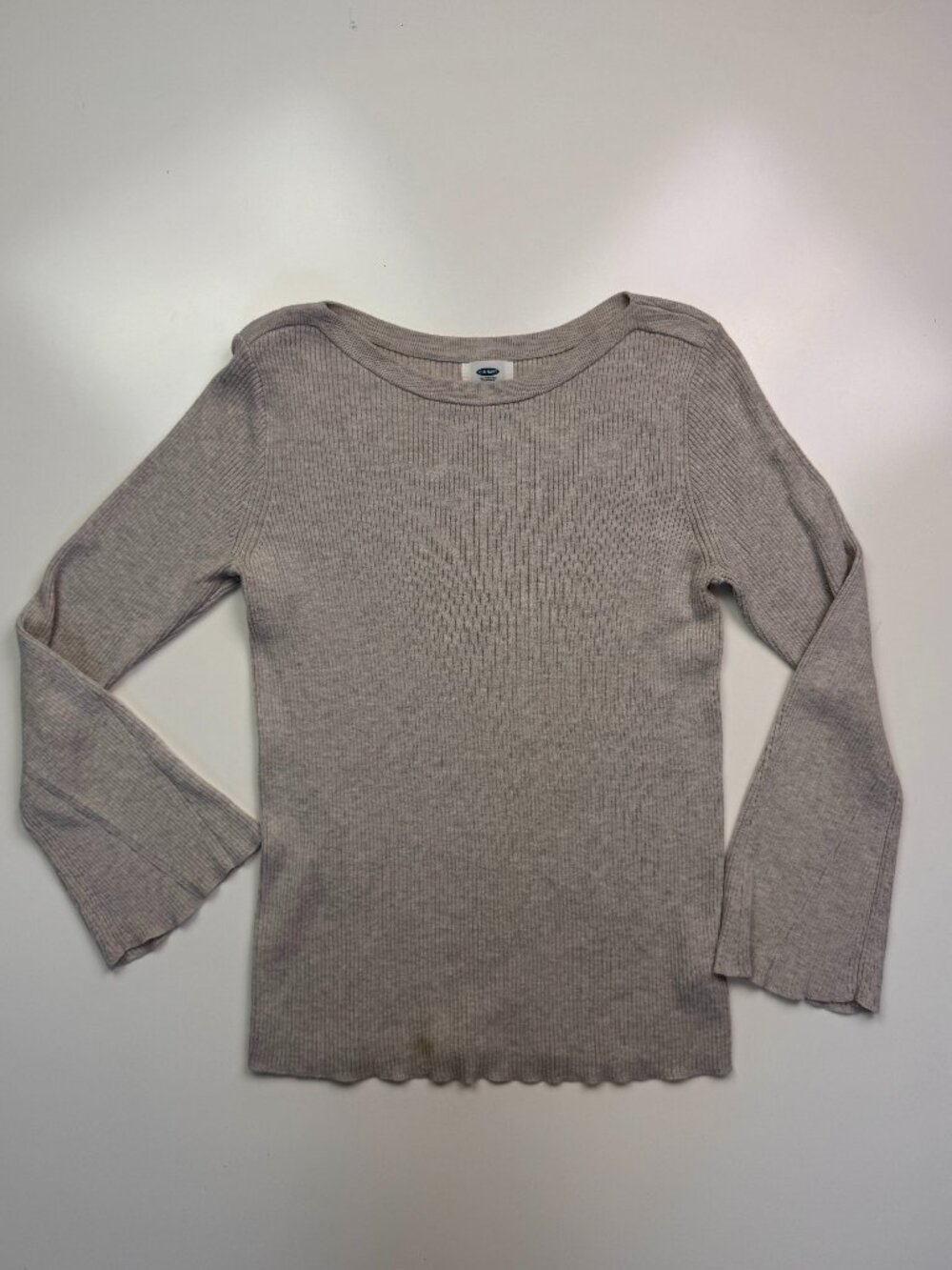 Old Navy Boat Neck Bell Sleeve Sweater – Cream – Size Medium